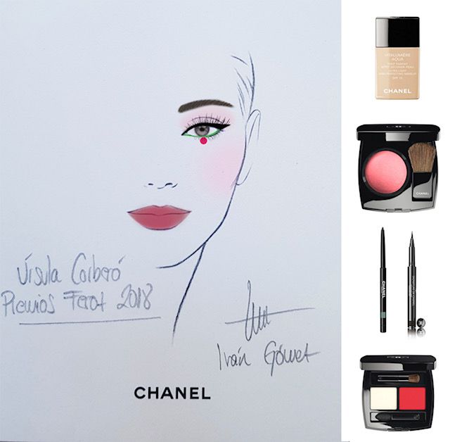 Maquillaje de Chanel para Úrsula Corberó en los Premios Feroz 2018