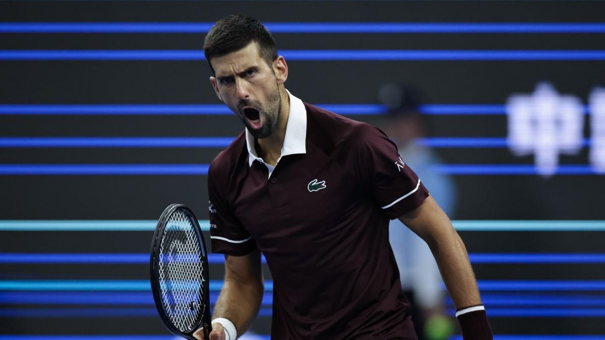 Novak Djokovic, durante el torneo de Tokio
