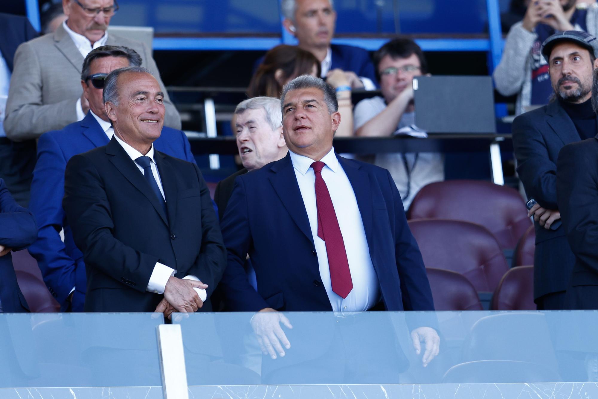 Joan Laporta y Rafa Yuste, este domingo en Getafe.