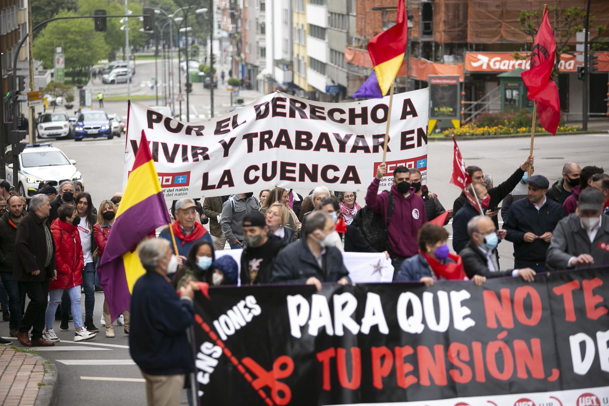 La manifestación del Primero de Mayo en Avilés