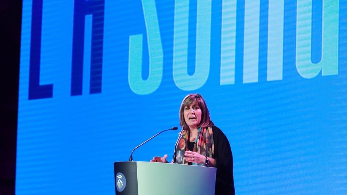 Núria Marín, en un momento de su conferencia.