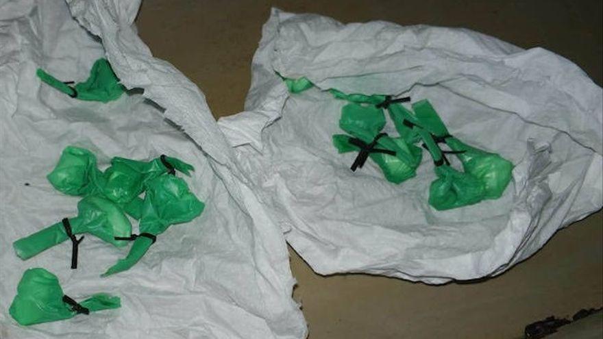 Papelinas de cocaína dispuesta para la venta.