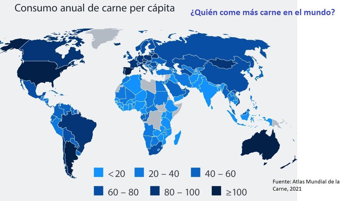 Consumo de carne por países