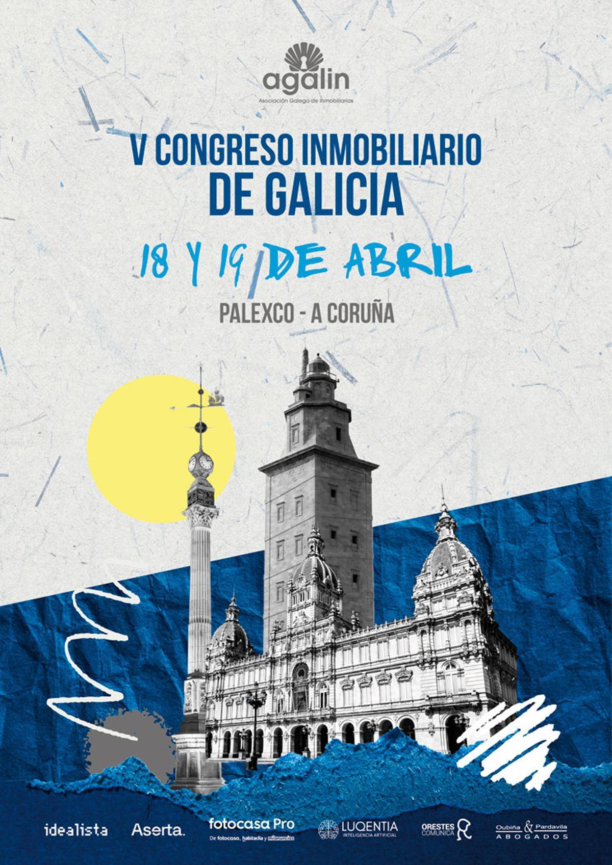 Cartel del V Congreso Inmobiliario de Galicia