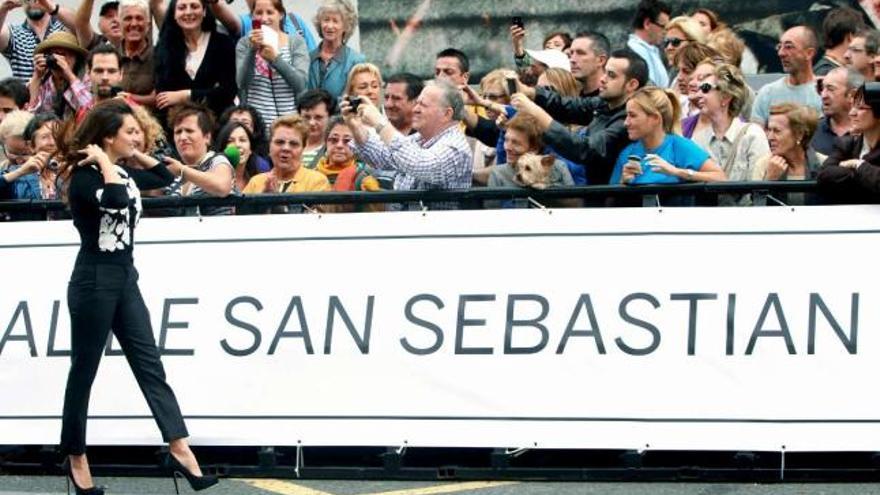 Penélope Cruz, ayer, a su llegada al Festival de Cine de San Sebastián. / efe