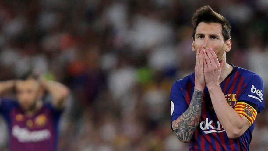 Messi lamenta la derrota contra el València