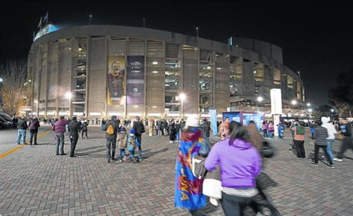Imagen del Camp Nou antes del partido contra el Villarreal, el pasado mes de diciembre.