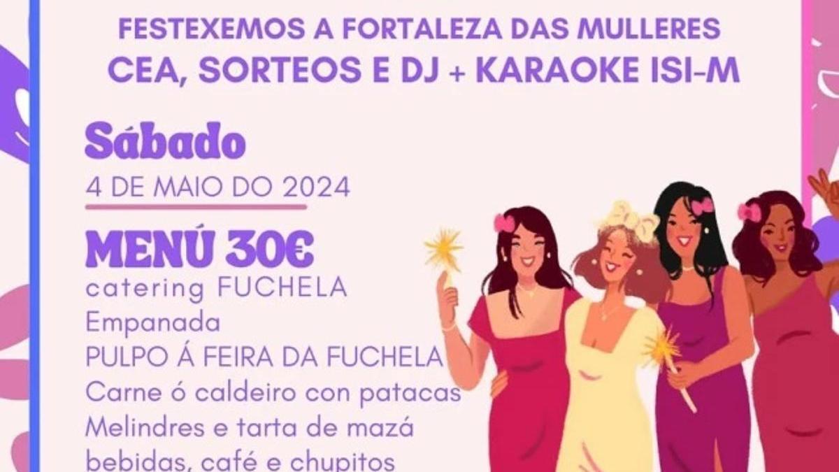 El cartel con el que se anunciaba la cena &quot;para mujeres&quot;