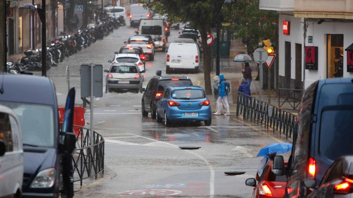 Imágenes de la lluvia en Ibiza