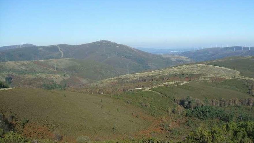 Altos de San Benito y Monte Coco en A Serra do Candán. // A. Presas