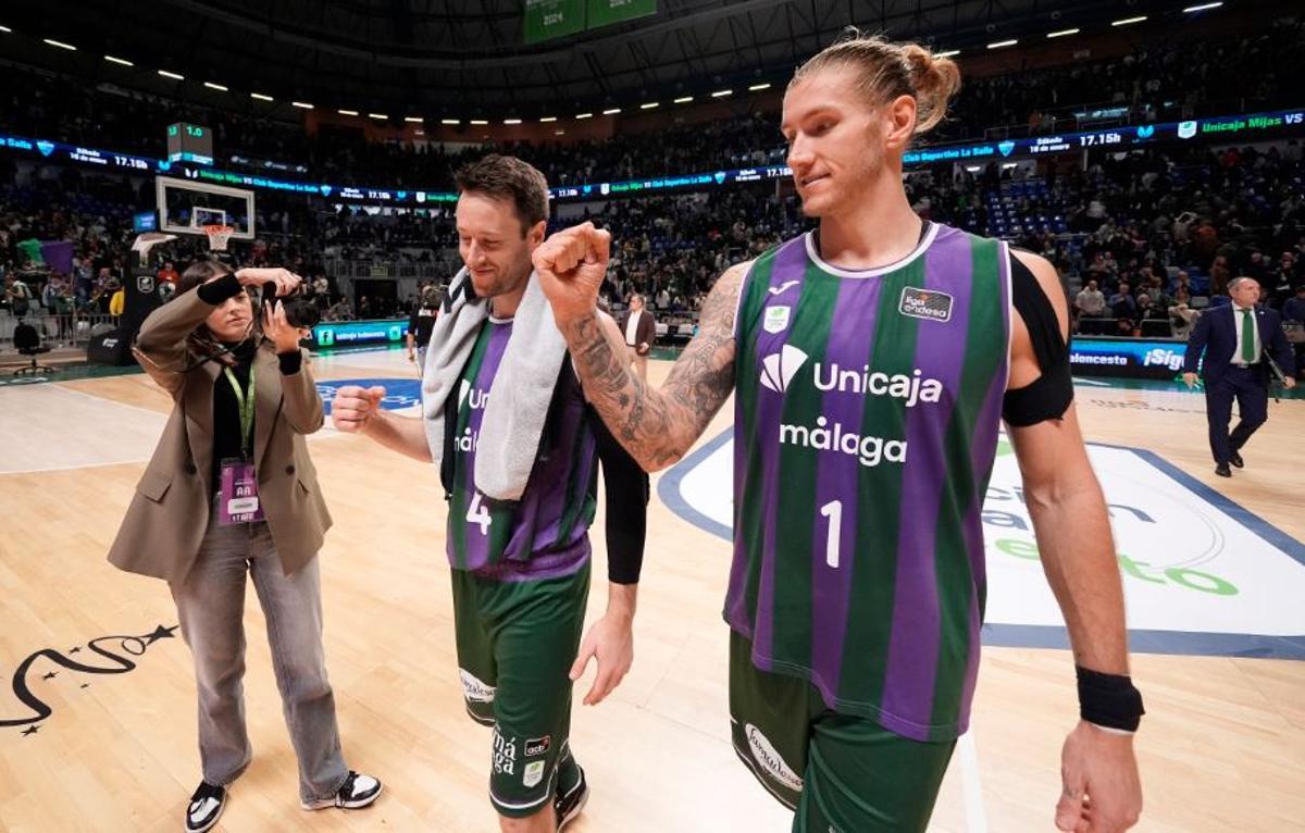 Kalinoski y Osetkowski, al terminar el partido.