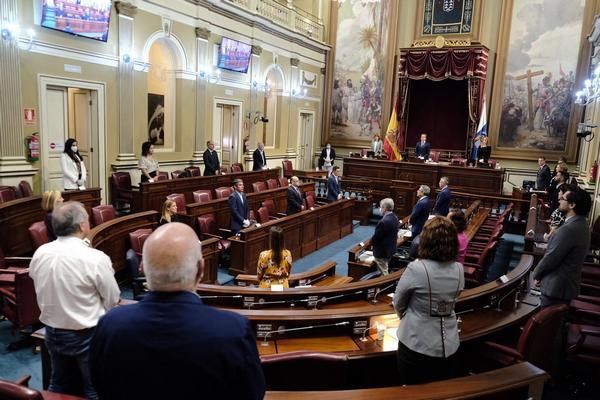 El primer Pleno del Parlamento de Canarias en estado de alarma