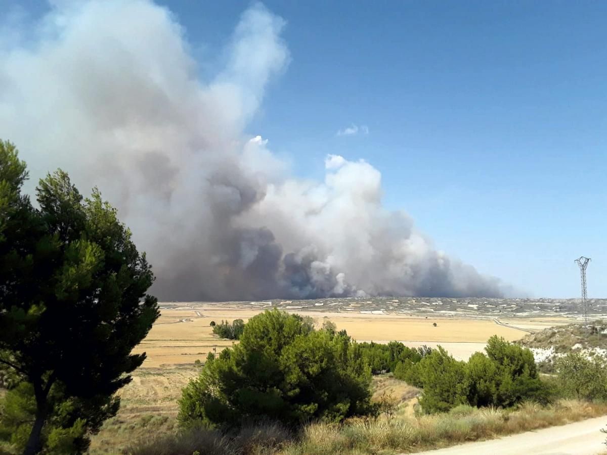 Incendio en la Sierra de Alcubierre