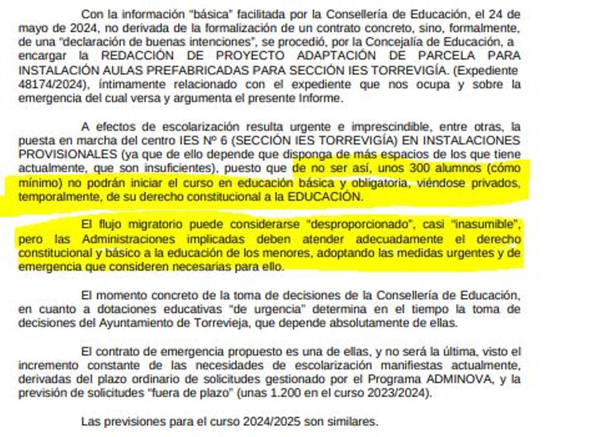 Texto de la propuesta de contratación firmado por el concejal Ricardo Recuero (PP)