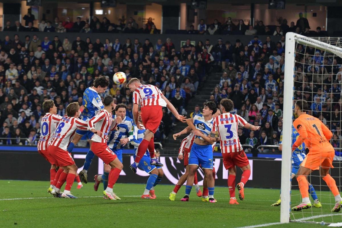 El Dépor cae con orgullo en el partido de Copa contra el Atlético de Madrid en Riazor
