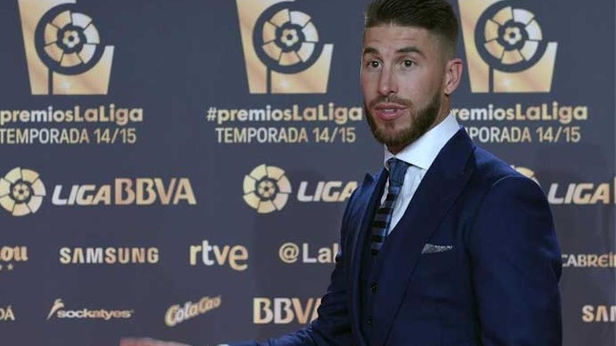 Sergio Ramos, en la Gala de La Liga