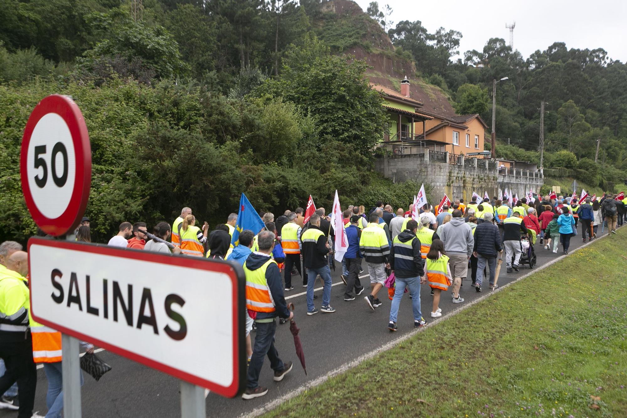 EN IMÁGENES: así transcurrió la marcha de los trabajadores de Saint-Gobain