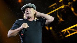  Brian Johnson, en una actuación de AC/DC, en Sídney en 2015. 