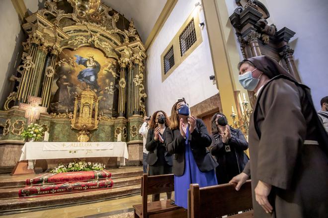 Presentan la restauración del retablo de las Caputxines de Palma