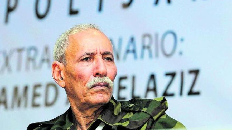 Imagen de Brahim Gali en el congreso del Frente Polisario que le designó secretario general del movimiento independentista saharaui en 2016. | | REUTERS