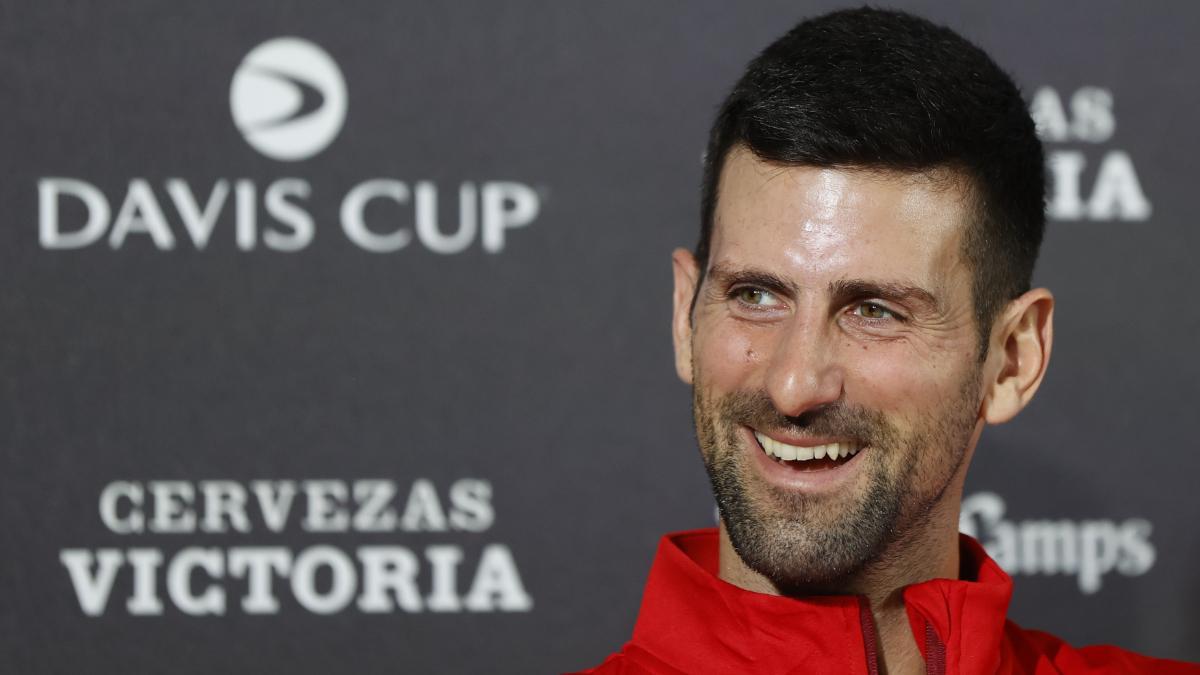Djokovic durante la rueda de prensa previa a la Copa Davis