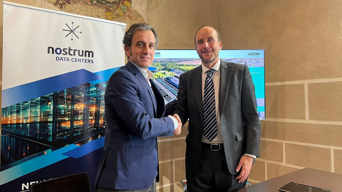 El CEO de Nostrum Group, Gabriel Nebreda, y el director general de Aecom España, Javier Camy.