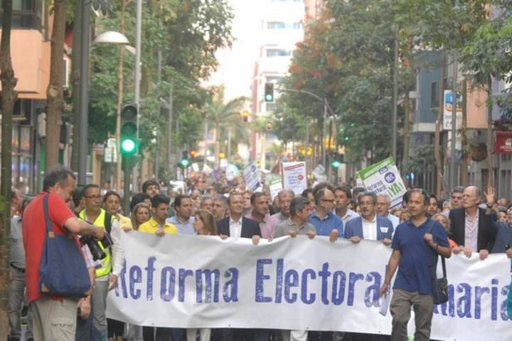 MANIFESTACION REFORMA ELECTORAL CANARIA