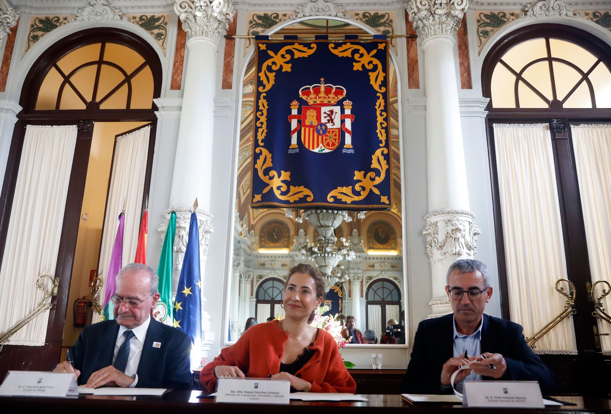 La ministra de Transportes, Movilidad y Agenda Urbana, Raquel Sánchez, en Málaga.
