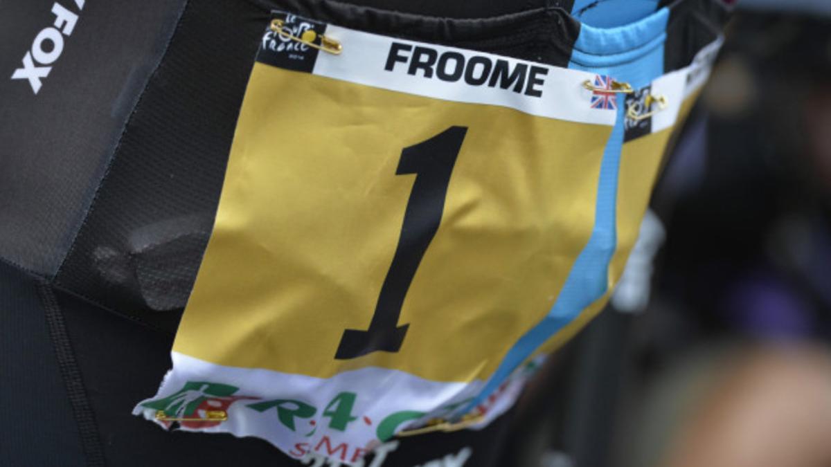 El dorsal número 1 de Chris Froome, en el Tour del 2014.