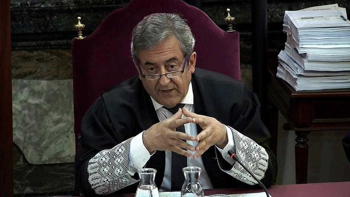 Javier Zaragoza, fiscal del Tribunal Supremo, durante el juicio del 'procés', el 4 de junio del 2019