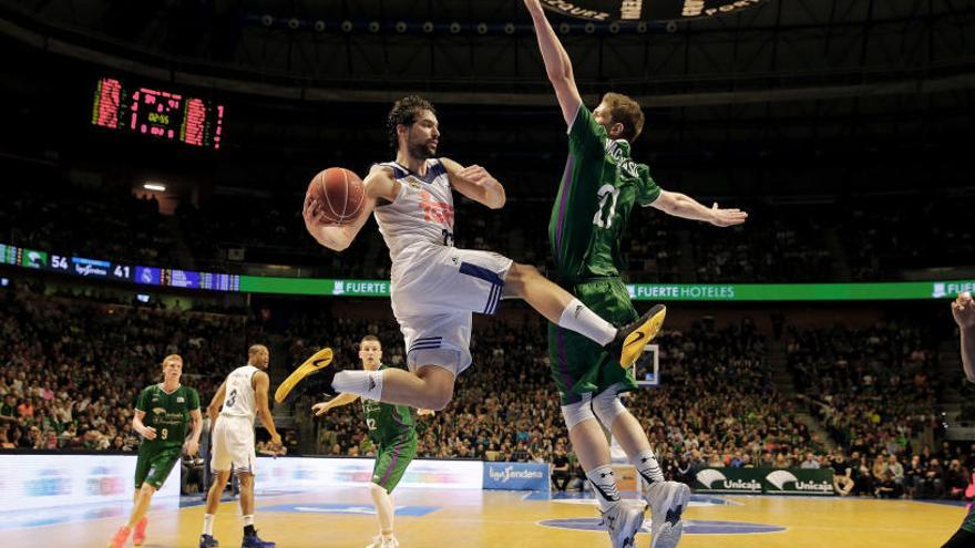 Imagen del partido entre el Real Madrid y el Unicaja