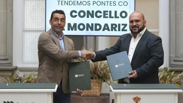 Firma del convenio entre Diputación y Concello. | D. P.