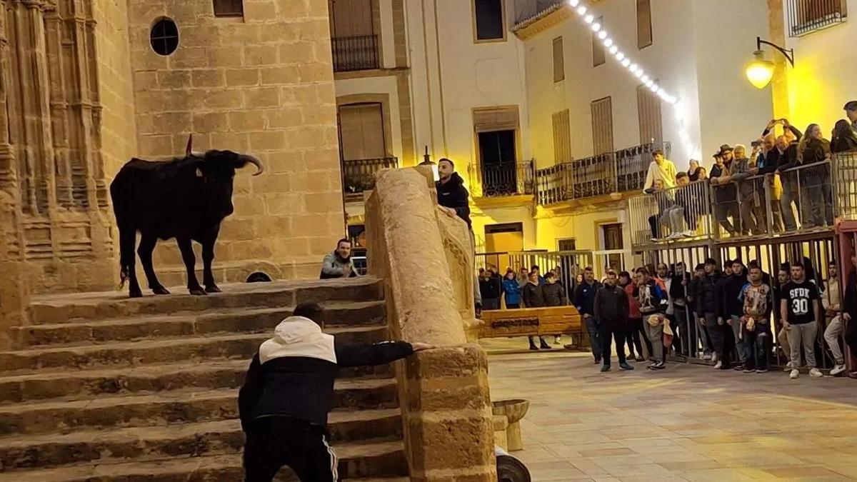 Imagen del pasado año de los "bous al carrer" de Sant Sebastià