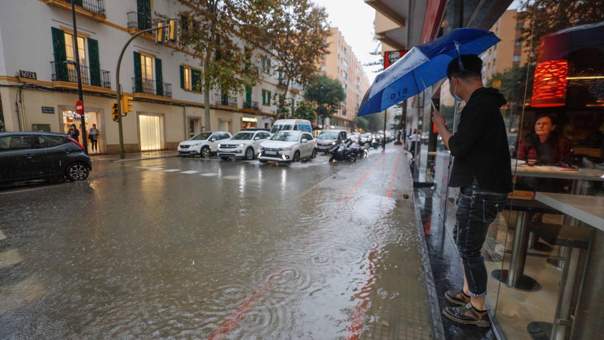 Imágenes de la lluvia en Ibiza