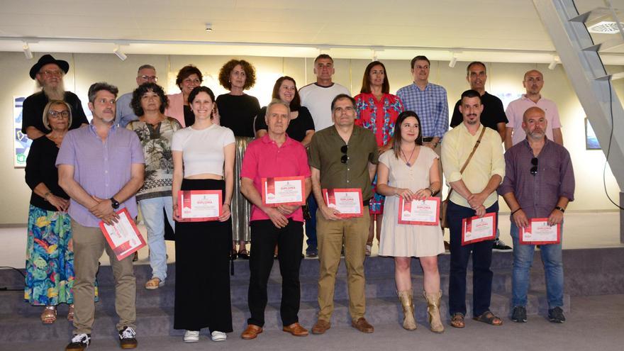 Momento de la representación de la expulsión de los franceses en la porta de Gamboa
