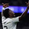 Vinicius, frustrado durante un lance del encuentro ante el Bayern