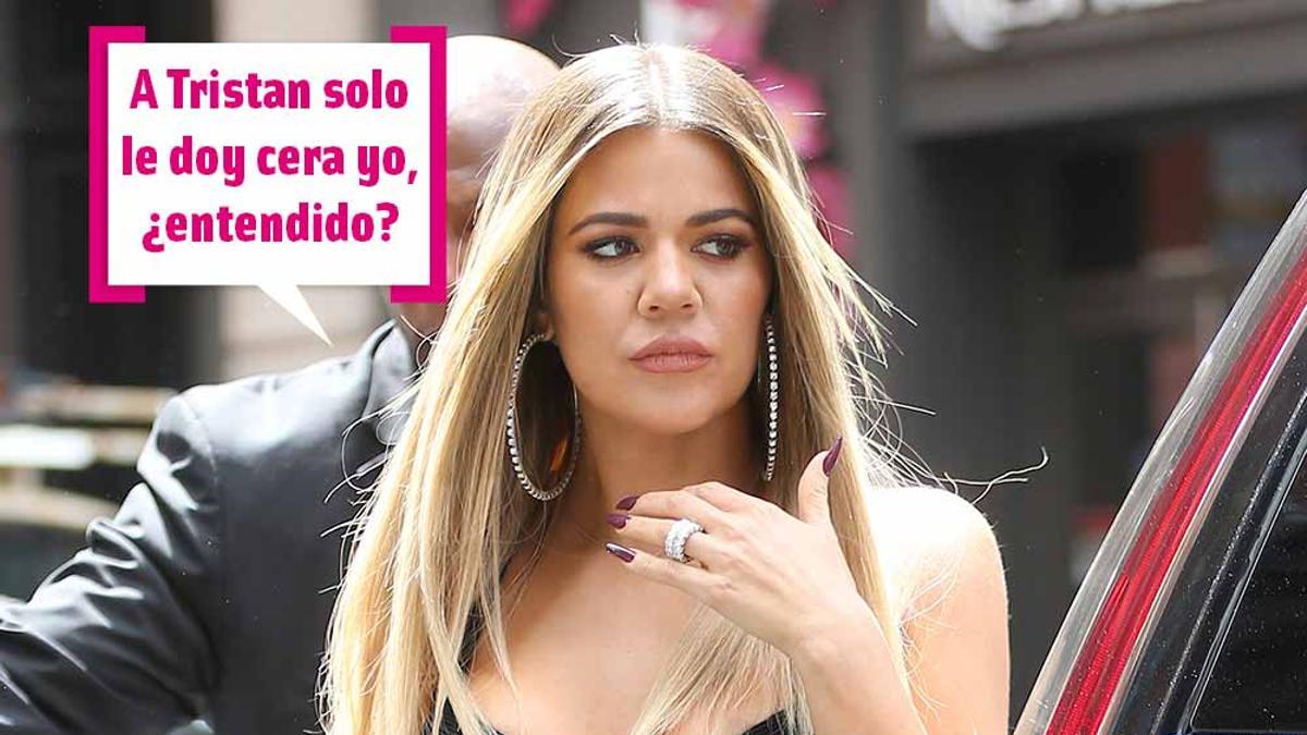 Khloé Kardashian con cara de pocos amigos por Nueva York
