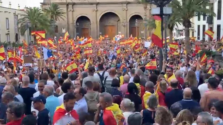 Manifestación en Las Palmas de Gran Canaria en apoyo a Ceuta
