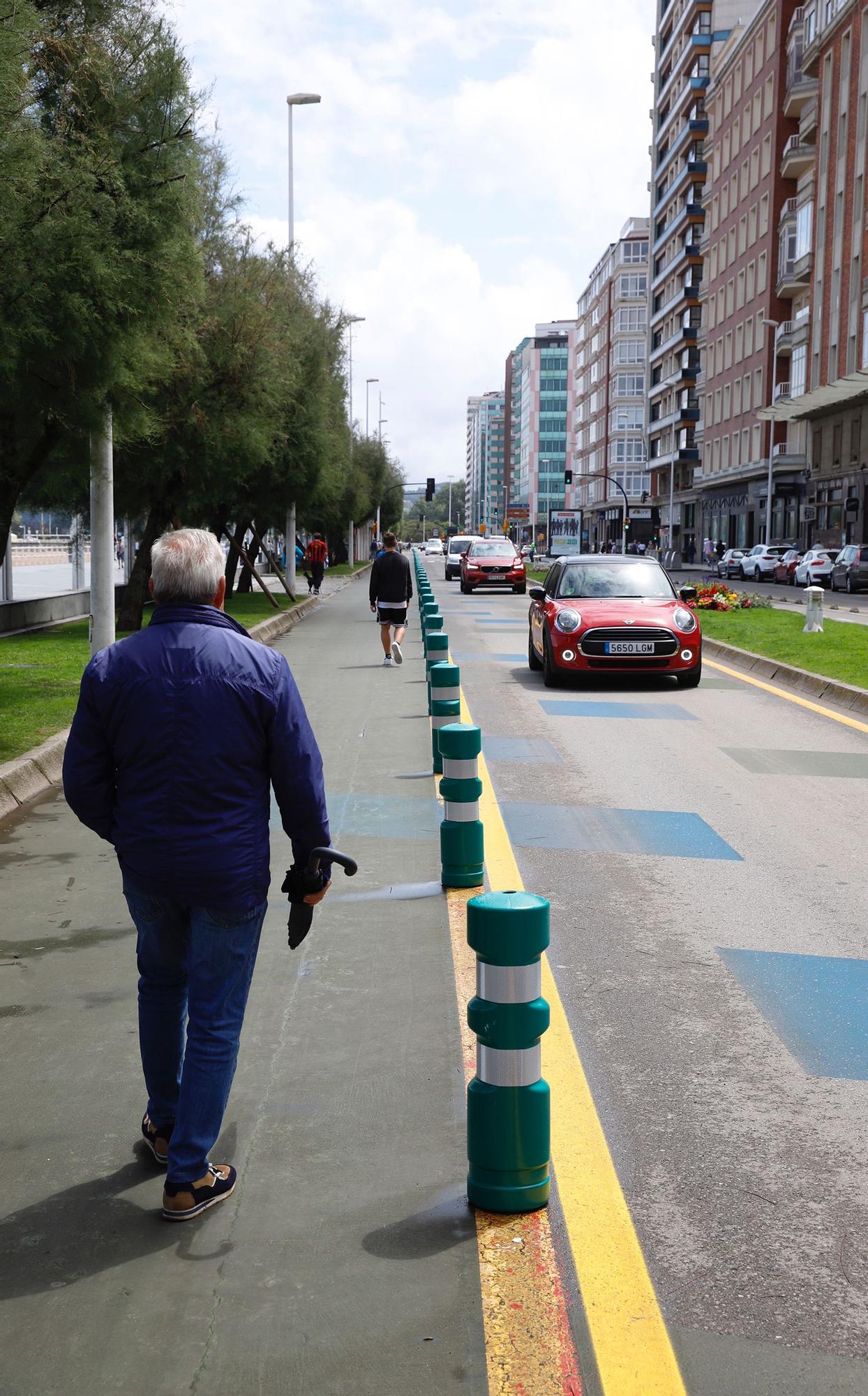 En imágenes: así ha sido la reapertura al tráfico del "cascayu" de Gijón