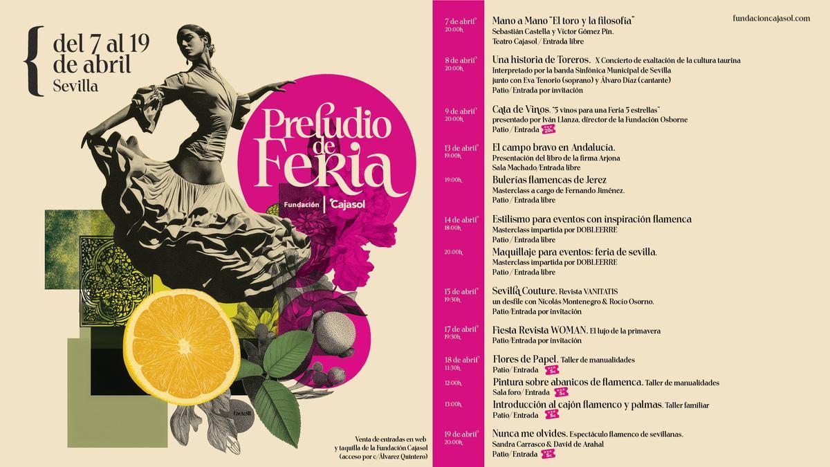 Programa de mano del Preludio de Feria