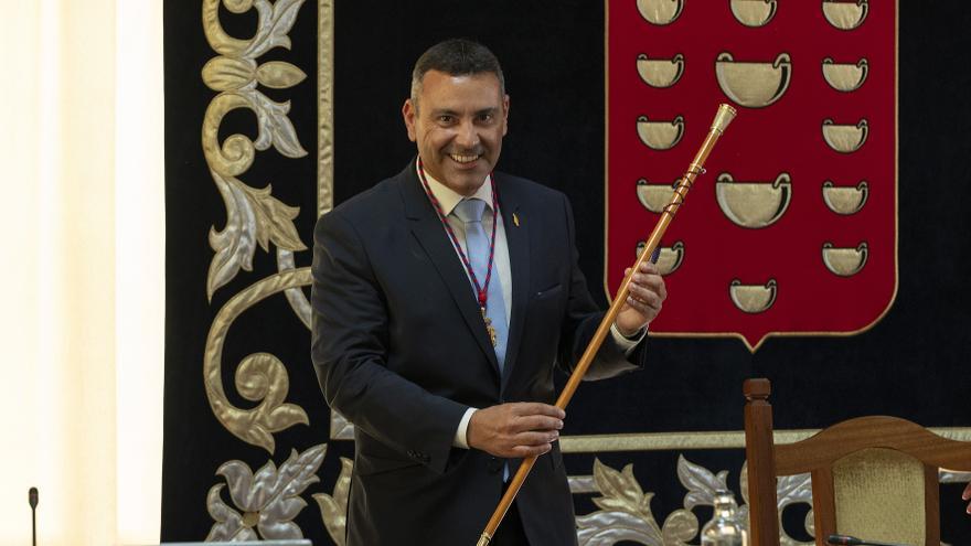 Oswaldo Betancort (CC), el pasado 26 de junio en su toma de posesión como presidente del Cabildo de Lanzarote.