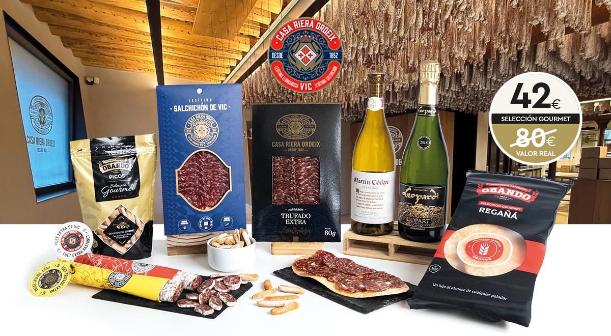 Selección Gourmet Casa Riera Ordeix con Martín Códax y Llopart