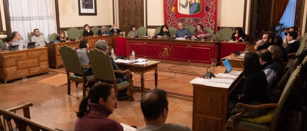 Pleno municipal celebrado en la jornada de ayer en el Ayuntamiento de Zamora.