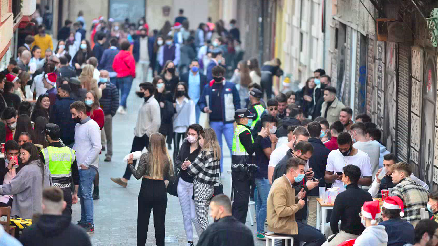 La calle del Aire durante la &#039;Tardebuena&#039;.