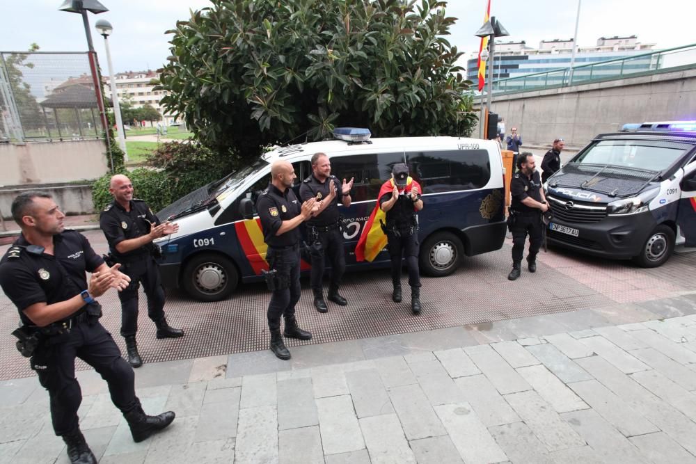 Los policías destinados en Cataluña llegan a Gijón