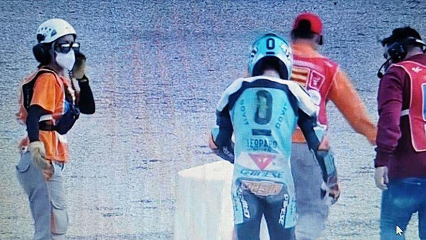 Caída de Jaume Masià en el GP de Europa de Moto3.