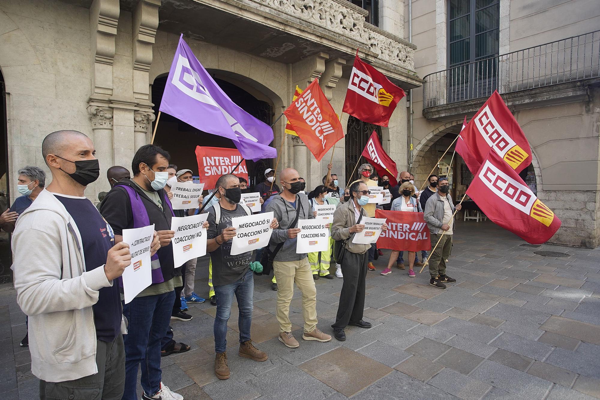 Treballadors de Girona+Neta lamenten que els «criminalitzin» per la brutícia i ho atribueixen a «retallades encobertes»