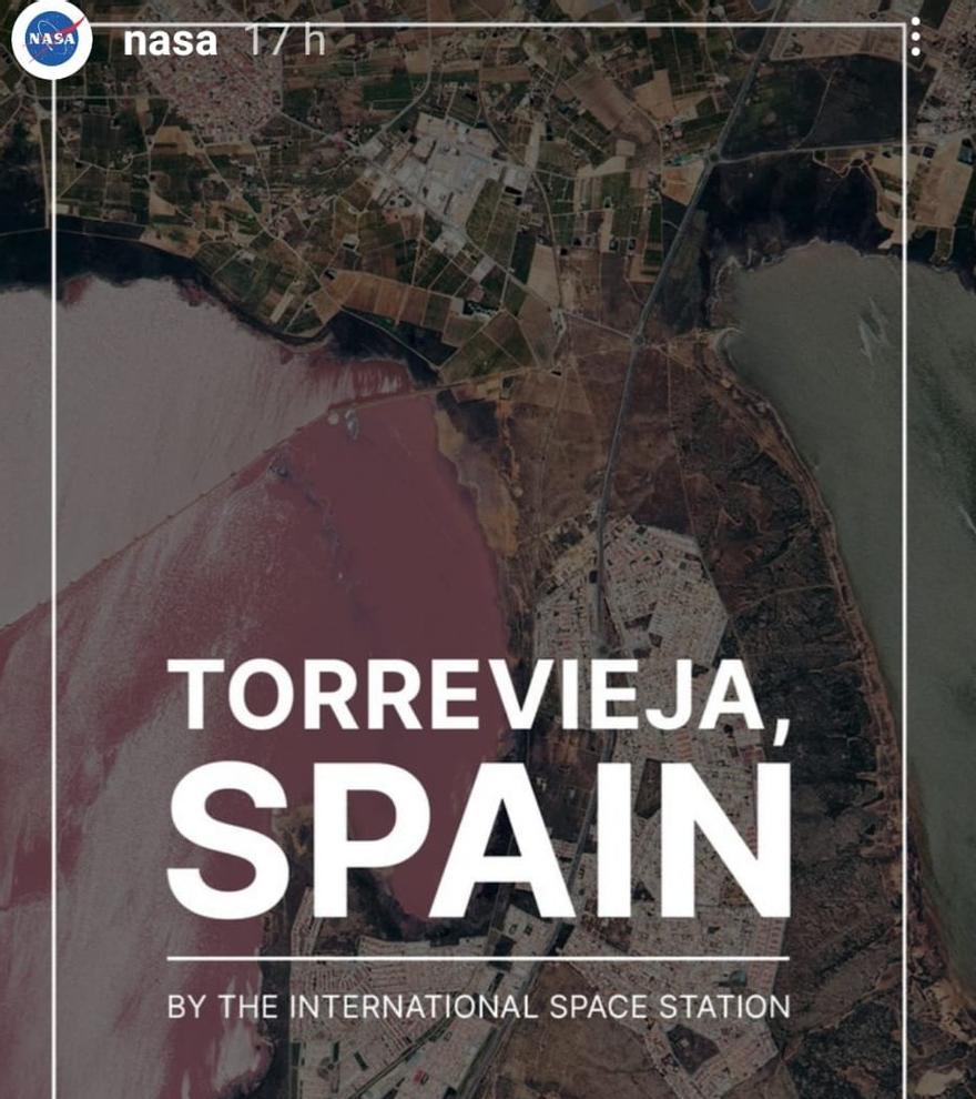 Presentación de la imagen aérea de Torrevieja captada desde el espacio por la Estación Espacial Internacional y difundida por la NASA