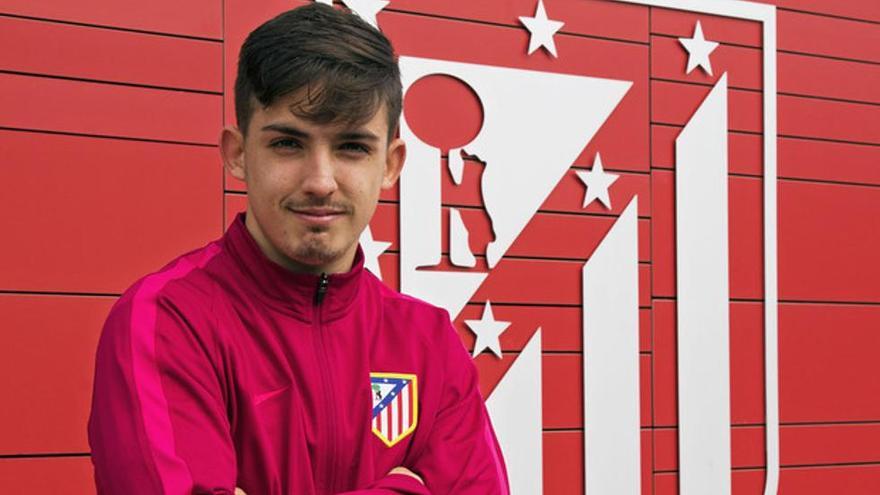 Yael Ballesteros, en su época como canterano del Atlético de Madrid.