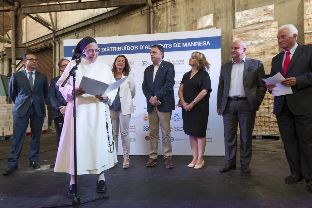 Manresa inaugura a Pirelli el primer magatzem del Banc dels Aliments a fora de Barcelona